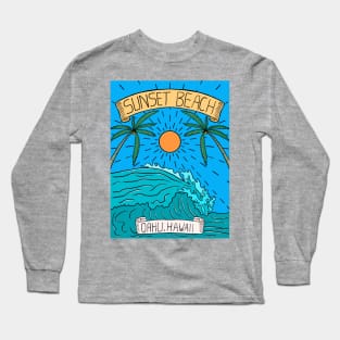 Sunset Beach Hawaii Long Sleeve T-Shirt